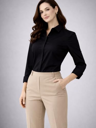Image of Womens Formal Shirt for Office Wear | Soft Fabric Smart Fit Professional Shirt for Work, Meetings, Corporate & Business Style