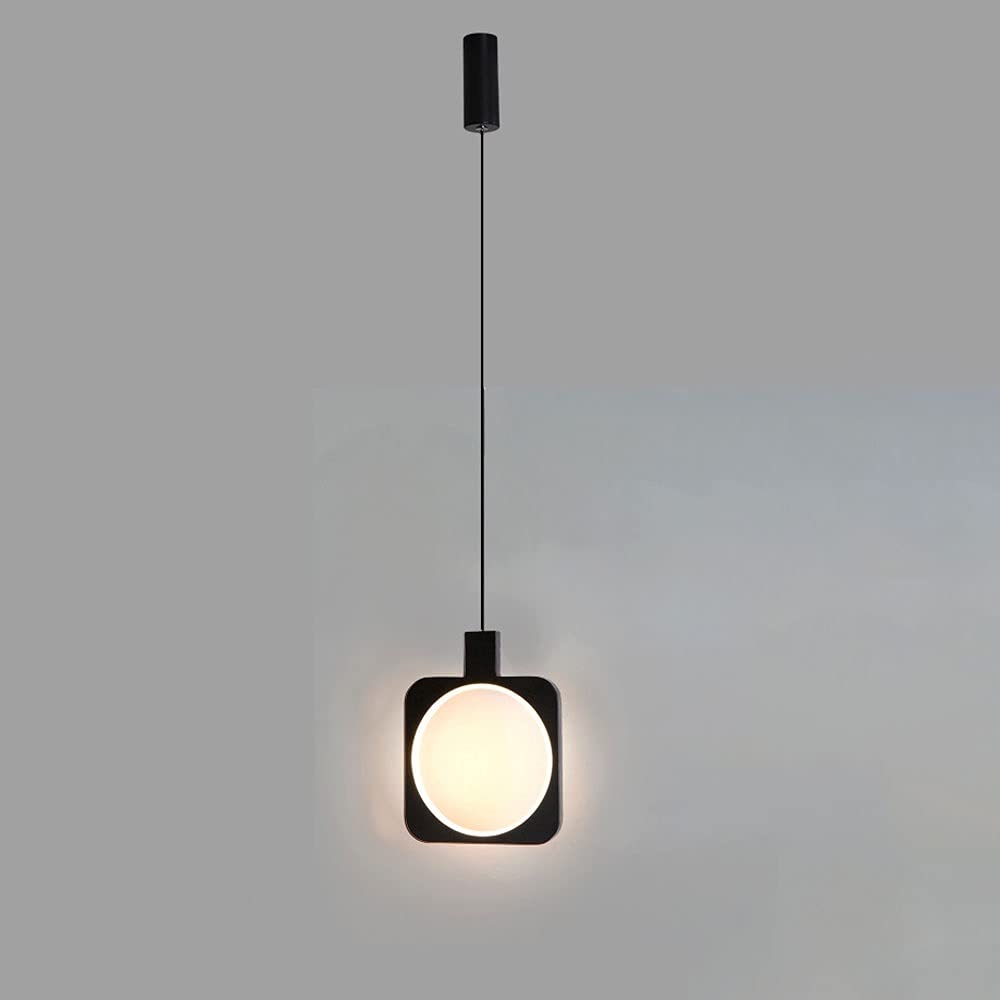 Lustre LED 11W noir avec mode 3 couleurs pour chevet et îlot