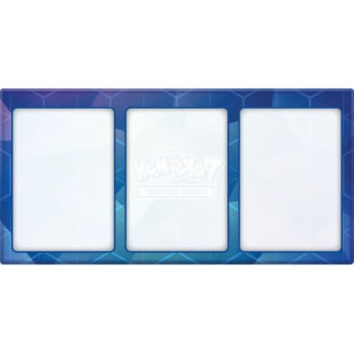 3 Karten One Touch Magnetic Holder Frame & Stand kompatibel für Pokemon Karten Sammelkarten Halter & Ständer Blau