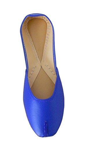 Chaussures indiennes en cuir synthétique bleu taille 25 pour femme