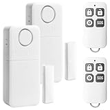 Fensteralarm Einbruchschutz, 130dB Türalarm mit Fernbedienung, Kabellose Alarmanlage für Haus & Geschäft, 4 Alarmmodi + Magnetsensor, Einbruchschutz für Fenster, Tür, Wohnmobil (2er-Pack)