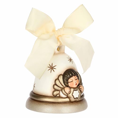 THUN, Campanella con Angelo in Ceramica, Collezione Magia del Natale, Campanella Limited Edition 2024 da Collezione, Idea Regalo per Natale, 7,1 x 7,1 x 7,8 cm, Color Bianco - Immagine 2