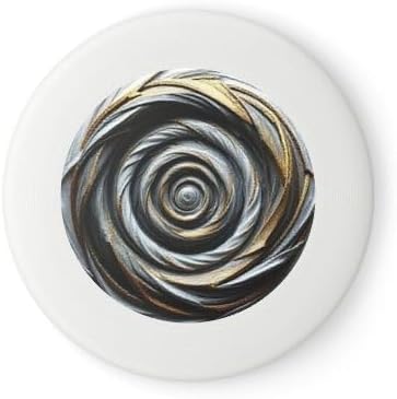 Sean's Arts and Gifts Plastic Frisbee with Spiral Design, 10.9 Inches, White