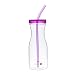 Tritan Water Bottle With Straw by SimpleHH: BPA Free Cold Drink / Water Container | 33oz Dishwasher-Safe Tumbler | Extra Wide Mouth w/ Easy Twist Lid (Purple)