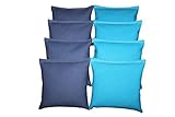 BackYardGamesUSA Set of 8 Cornhole Bags Pick Your 2 Colors! Regulation Size Handmade! (Royal Blue/Turquoise)