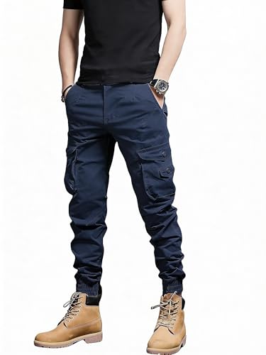 Image of Lymio Cargo for Men | Cotton Cargo Pant | Drawstring Waist Pant (Also Available in Plus Sizes)(09-12)