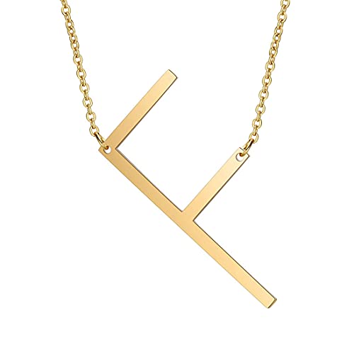 Image of Yellow Chimes Fashion Stainless Steel Gold Plated Initial Letter Pendant for Women and Girls