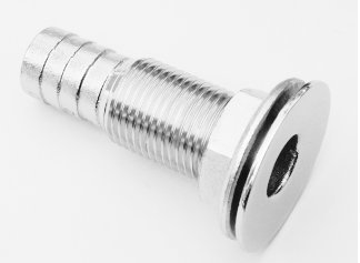 Marine Part Depot Stainless Steel Thru-Hull with Mushroom Head, Barbed 1/2