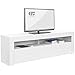 COMIFORT TV Stand - Table de Salon de Style Moderne avec Porte à charnière et Grandes étagères de Rangement, très Robuste, fabriqué en Europe, Couleur Blanc