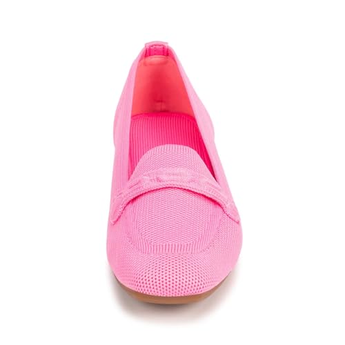 Image of Frank Mully Women's Loafer Flats Square Toe Comfortable Office Work Shoes, Cute Penny Loafer Slip On Walking Driving Shoes