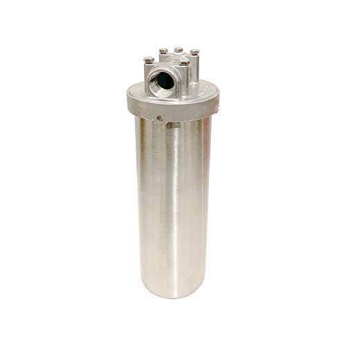 Dalrun 10 "Water Filter Housing Stainless Steel 3/4" NPT Design for High Pressure Hot / Cold Liquid