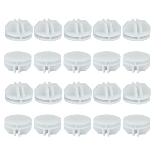 Seimneire Plastic Wire Grid Cube Connector for DIY Modular Closet Shelf Storage Organizer - 20Pcs White
