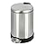 GLAD Small Trash Can, 1.2 Gallon | Round Stainless Steel Garbage Bin with Soft Close Lid & Step Foot Pedal | Metal Waste Basket with Removable Inner Bucket, Stainless