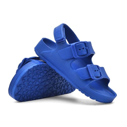 Image of Toddler Unisex Adjustable Buckle Sandals - Comfortable Open Toe Beach & Pool Shoes for Boys & Girls with Back Strap