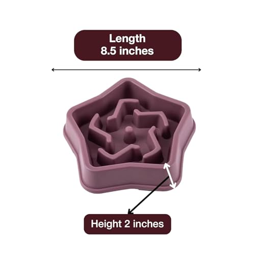 Image of Durable Slow Feeder Bowl for Dogs| Anti-Choke Non-Slip Pet Feeding Base and Easy to Clean| Dish Promotes Healthy Eating| Reduces Bloating and Digestive Issues (Purple)