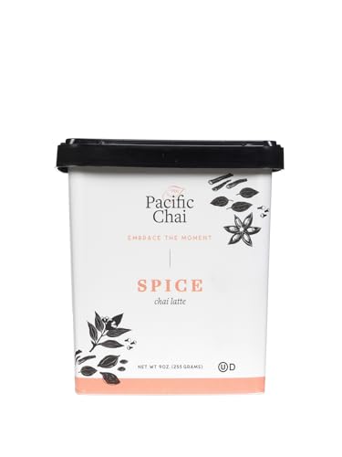 Pacific Chai Spiced Chai Latte, Instant Powered Dry Chai Tea Latte Beverage Mix, Gluten Free, Kosher, 9 Ounce (Pack of 1)