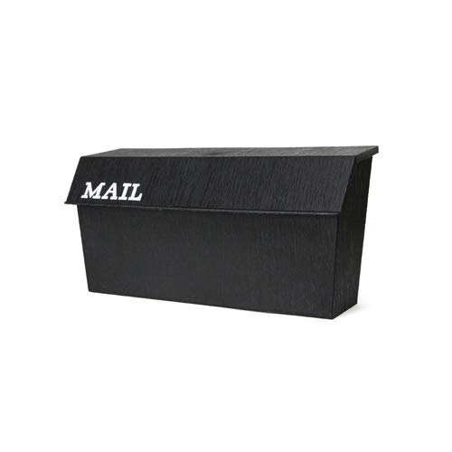 Fulton 8000 Horizontal Plastic Mailbox - Black #TOP2