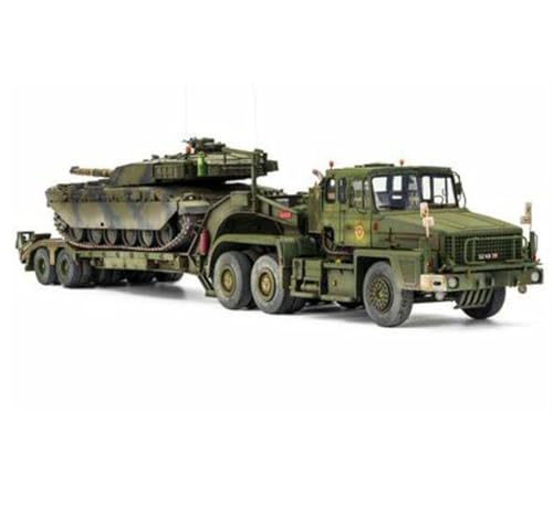 FMOCHANGMDP Tank 3D Puzzles Plastic Model Kits, 1/35 Scale Scamel I Commander with 62 tonne Crane Fruehauf semi-trailer Model,22.7 x 4.2Inchs