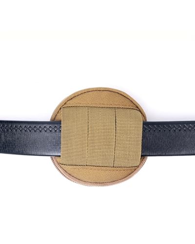 1 Pcs Oxford Fabric Zipper Coin Purse Wallet With Keychain, Coin Organizer, Change Holder,Card Case, Multi-Functional Storage Bag with Round Design,Brown3