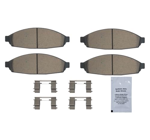Image of HUSCH D931 Front Ceramic Brake Pads Kit Fit For Ford Crown Victoria 2003-2011, For Grand Marquis 2004, For Lincoln Town Car 2003-2011, For Mercury Grand Marquis 2003-2011, For Marauder 2003-2004
