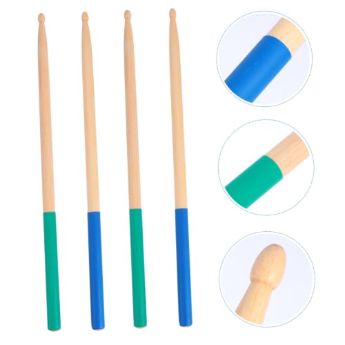 2 pares de baquetas de madera de arce con mango antideslizante miniatura 7