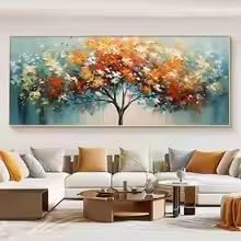 Cuadro de lienzo Árbol de la Vida 20x40cm moderno sin marco