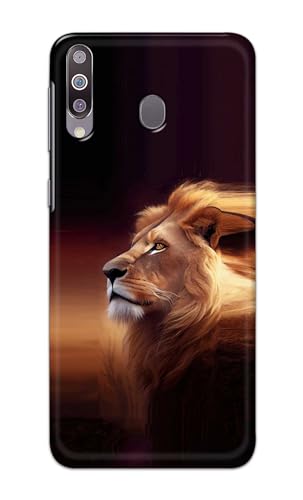 Image of PRINTFIDAA Printed Hard Back Cover Case for Samsung Galaxy M30 Back Cover (Danger Lion) -112