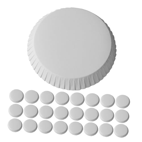 TOVINANNA 100Pcs Paper Cup Lids for Drinking Cups Blank Design for DIY Shape Suitable for Home Restaurants Cafes and Events Stackable and Portable