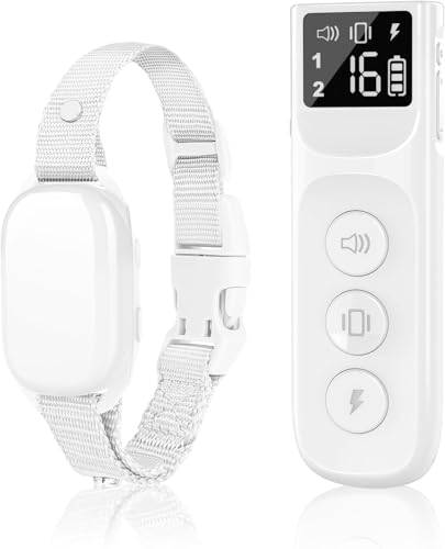 Dog Bark Collar - Rechargeable Remote Anti-Bark Training Collar with Beep/Tactile Modes, 16 Sensitivity Levels, 3300Ft Range, 2-Channel Memory - Humane for All Dog Breeds