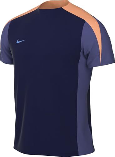 Nike Strike Camiseta De Fútbol De Manga Corta Dri-Fit - Hombre, Blue Void/Dk Purple Dust/Orange Pulse, FN2399-493, L