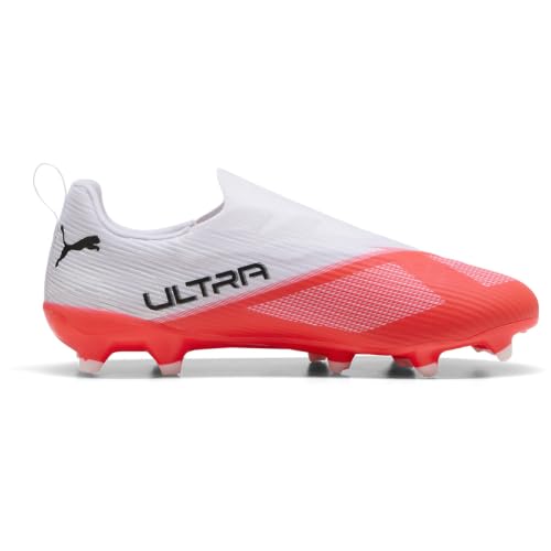 Puma Chaussures de Football Ultra 7 Match LL FG/AG Jr Unisexe Enfants, Ultra Red Puma Black Puma White, 4.5 UK