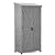 Okak 3 X 2 Ft Outdoor Storage Shed with Metal Top Garden Shed Tool Storage Sheds House for Backyard Garden,Patio,Grey