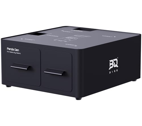 BIQU Panda Den Air for Bambu-Lab P1P/P1S/P2S/X1C/X1E/X2D/A1/A1 Mini 3D Printers Filament Waste Collection System for P1/X1/X2/A1 Tool Storage Drawer + Direct-Drop Filament Poop Gather Drawer