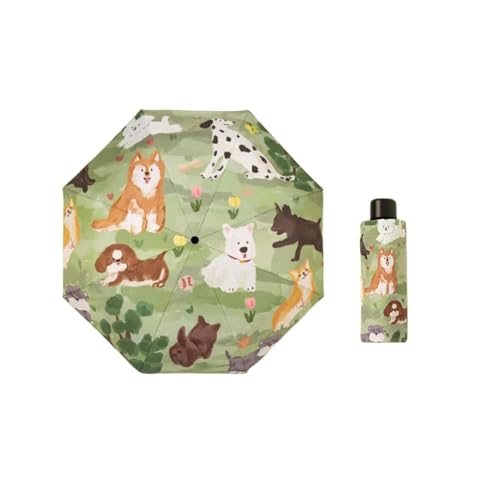 BOQUN Paraguas Plegable Animales De Dibujos Animados 50% De Descuento Automático Manual 30% Paraguas De Cachorro Lindo Paraguas De Vinilo Paraguas De Sol-Manual con Un Descuento del 50%