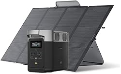 EcoFlow ポータブル電源 ソーラーパネルセット 太陽光発電セット DELTA 2 １枚400Wソーラーパネル セット ポータブル電源 リン酸鉄 大容量1024Wh 単結晶 高変換効率 折りたたみ式 IP68 防水防