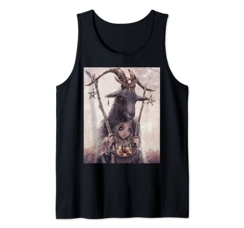 Baphomet Satanist Goat Satanic Dark Art Evil 666 pentagrama Camiseta sin Mangas