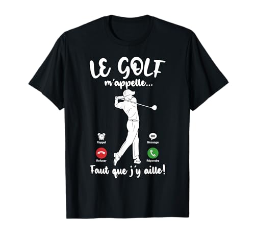 Tee Shirt Golf Homme Golfeur Idée Drole Motif Golf...