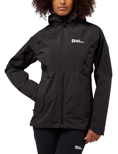 Jack Wolfskin Damen Glaabach 3in1 Jkt W, Schwarz, L EU