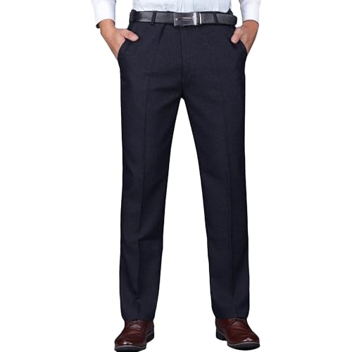 Men's Business Stylish Dress Pants Summer Lightweight Solid Color Suit Pants Relaxed Comfortable Work Pants​