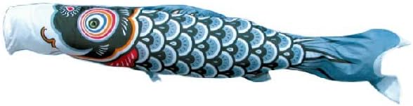 中古鯉のぼり5体と吹流し セット友禅染約5メートル