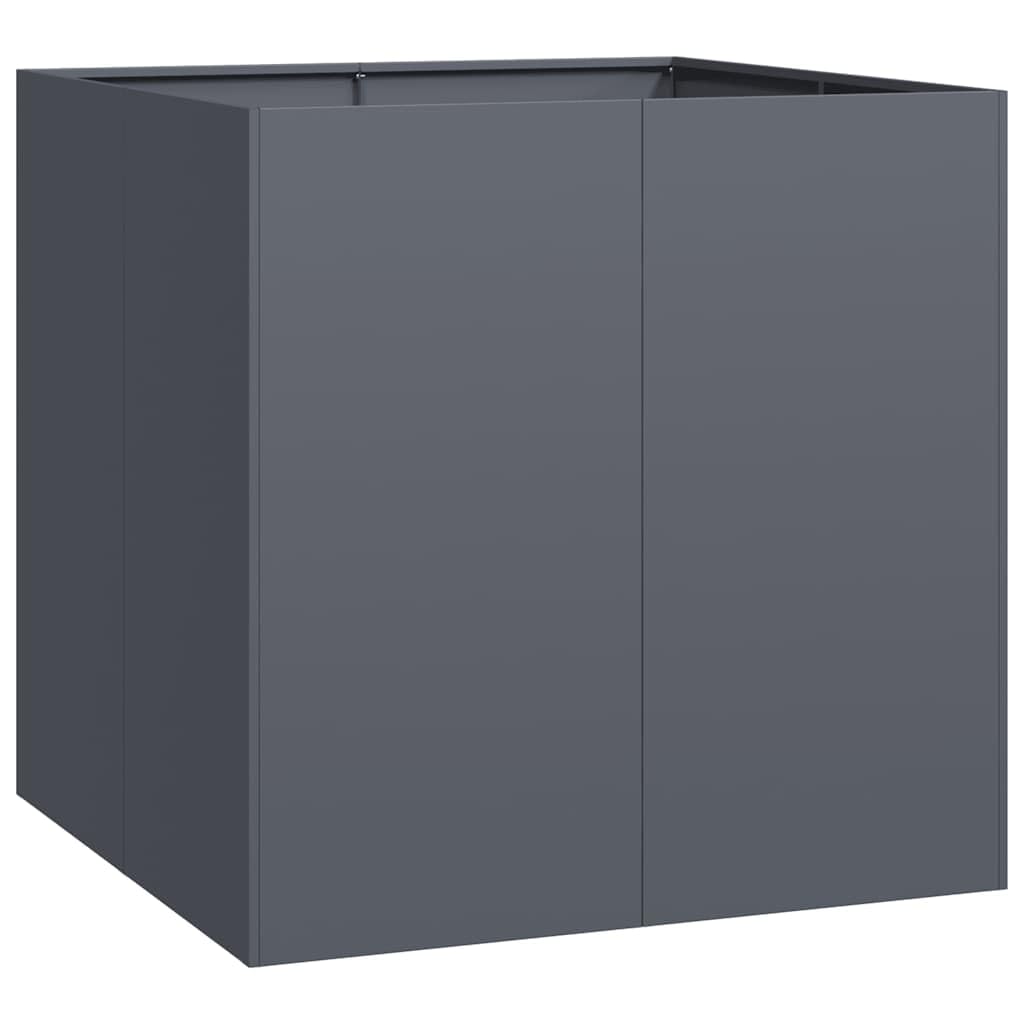 vidaXL Planter Anthracite 80x80x80 cm Steel, plant pot, plant stand, raise bed, planter stand, plant tray, garden planter, outdoor planter, flower box