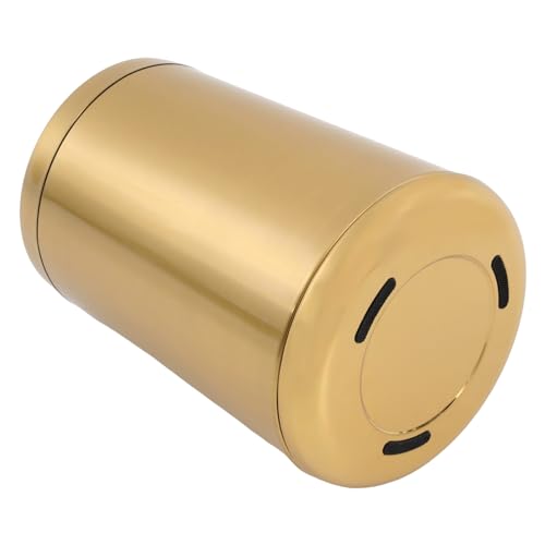 Caneca de basura rectangular de acero inoxidable dorada miniatura 5