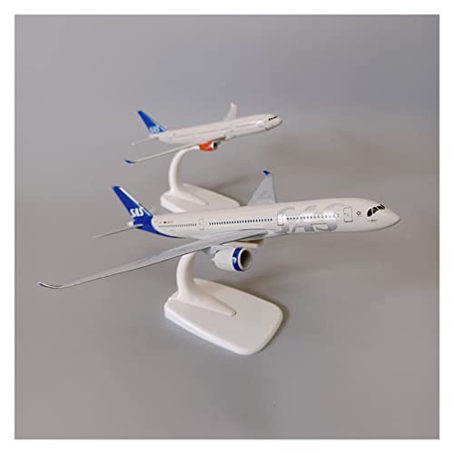 Modelo de avión SAS Airbus A330 réplica metálica Planetoy Set B de colección 7