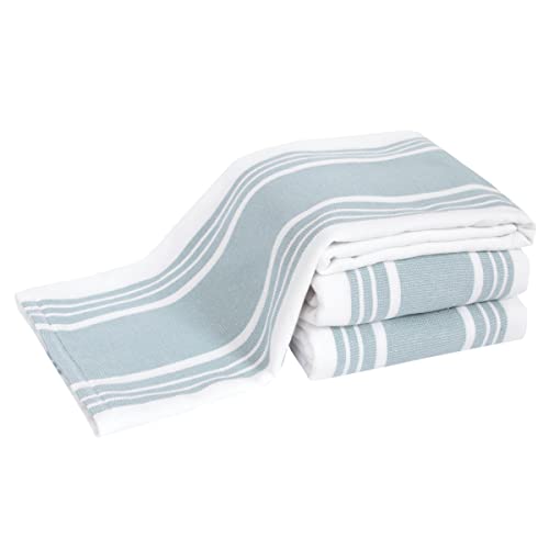 Comparison: Best Kitchen Towels For Drying Dishes 8 All-Clad Dual-Purpose Kitchen Towels: Highly Absorbent, Super Soft Long Lasting - 100% Cotton, 17"x30" Dish Towels for Cleaning & Drying Dishes, Pans, Glassware, or Countertops, (3-Pack), Rainfall