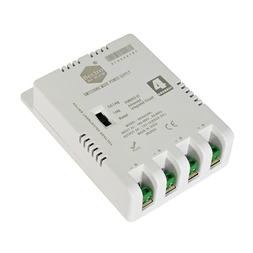 Image of Bectro CCTV Power Supply SMPS 4 Channel /Port 12V 5 Amp Max. Output with Voltage Booster Technology, Multi Terminal DC Outlet