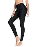 Holipick Swim Pants for Women Swimming Leggings High Waisted Swimsuit Pants UPF 50+ Rash Guard Pants Black