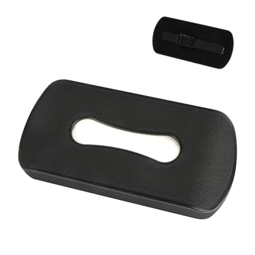 Caja de Pañuelos Soporte organizador de servilletas for asiento trasero caja pañuelos coche con visera solar Fundas para Porta Pañuelos(Black Blue Line)