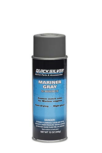 Quicksilver 802878A16 Mariner Gray Enamel Paint 12 Oz. Spray Can