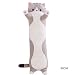Produktbild LuMon Schlafende Katze Umarmt Kissen, Süße Plüsch Katze Puppe Weich Gefülltes Kätzchen Kissen, Puppe Spielzeug Geschenk Katze Teddy Plüschtier Spielzeug für Kinder Freundin - Grau, 90cm