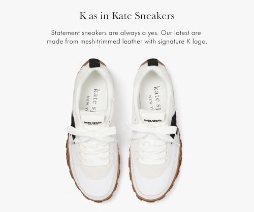 kate spade new york Women's K as in Kate Sneaker, True White, 82